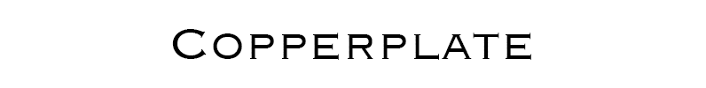 font-copperplate
